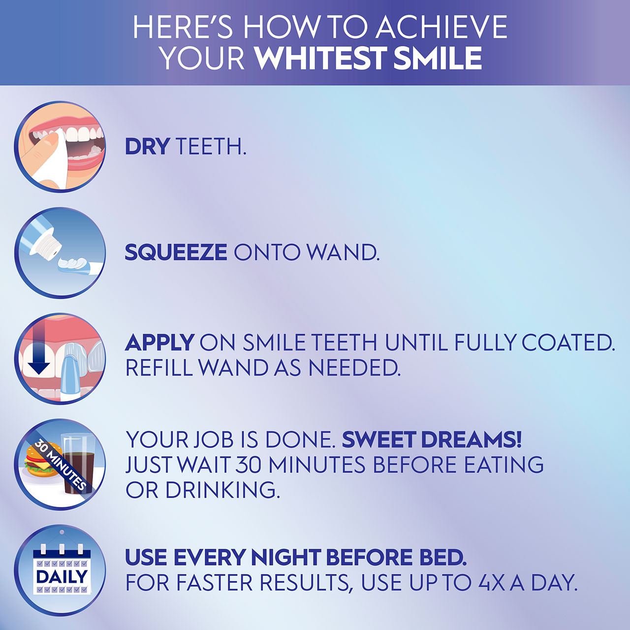 Oral-B 3DWhite Daily Whitening Serum Overnight Freshness Accessoires Blauw | BE_OB64273