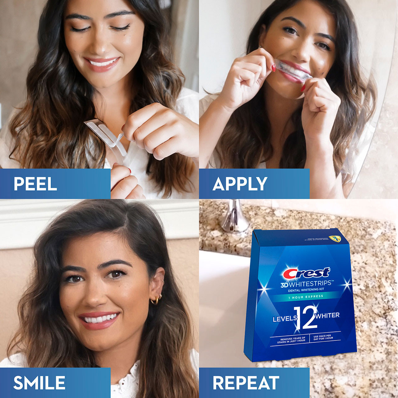 Oral-B 3DWhitestrips 1 Hour Express Accessoires Blauw | BE_OB72458