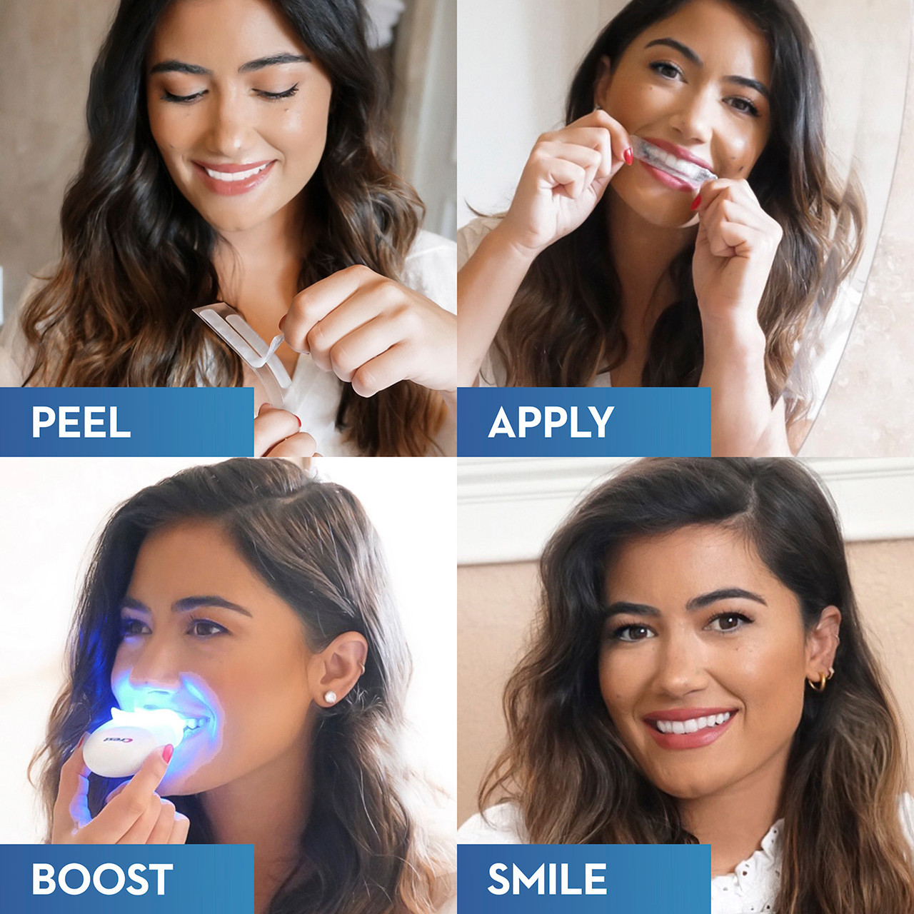 Oral-B Crest 3DWhitestrips Dental Whitening Kit 1 Hour Express + LED Accessoires Licht | BE_OB86813