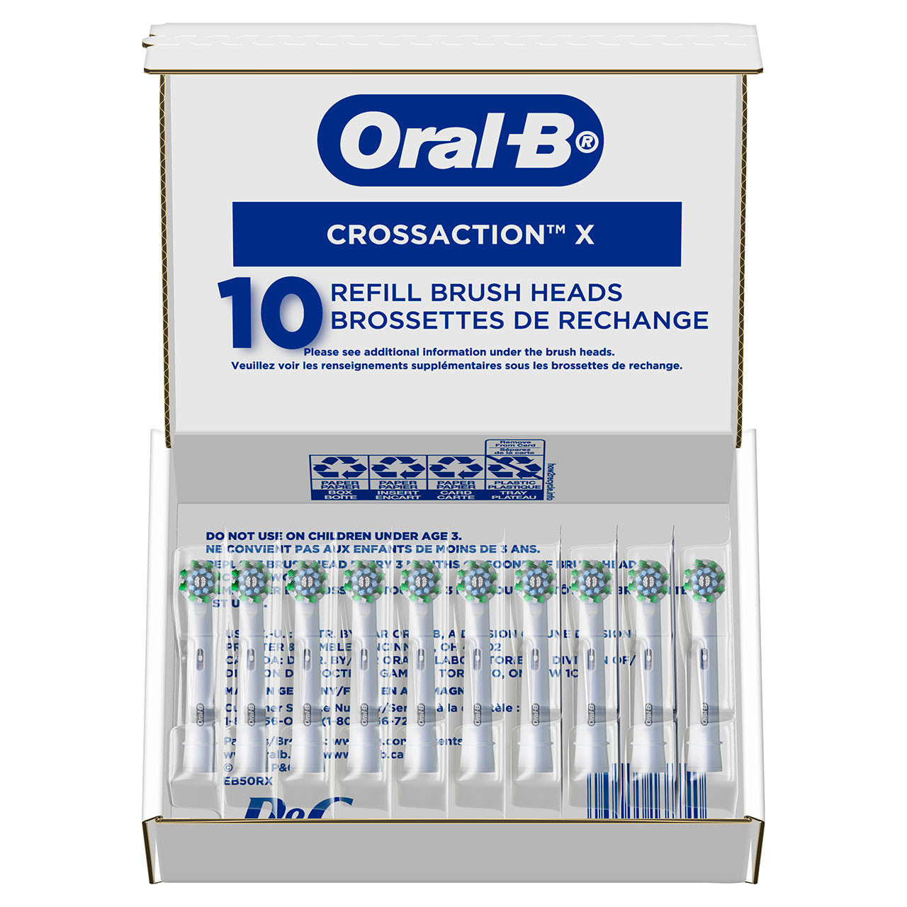 Oral-B CrossAction X-Filament Overige opzetborstels Blauw | BE_OB70892