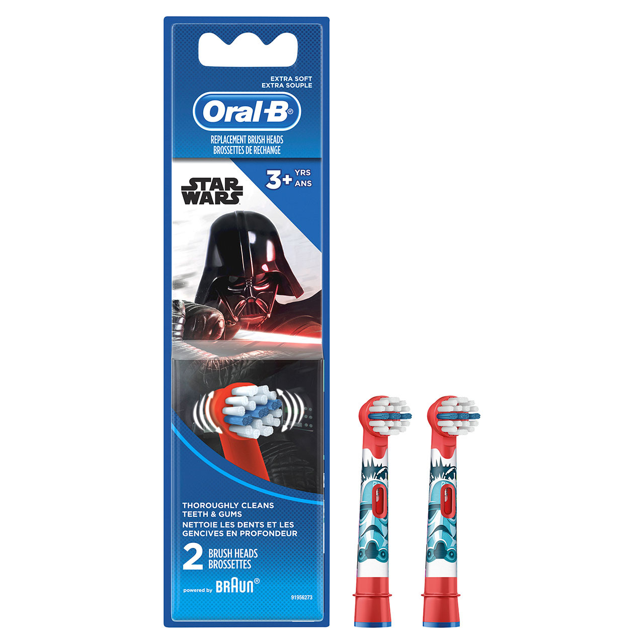 Oral-B Extra Soft Replacement STAR WARS Vervangende Opzetborstels Rood | BE_OB67349