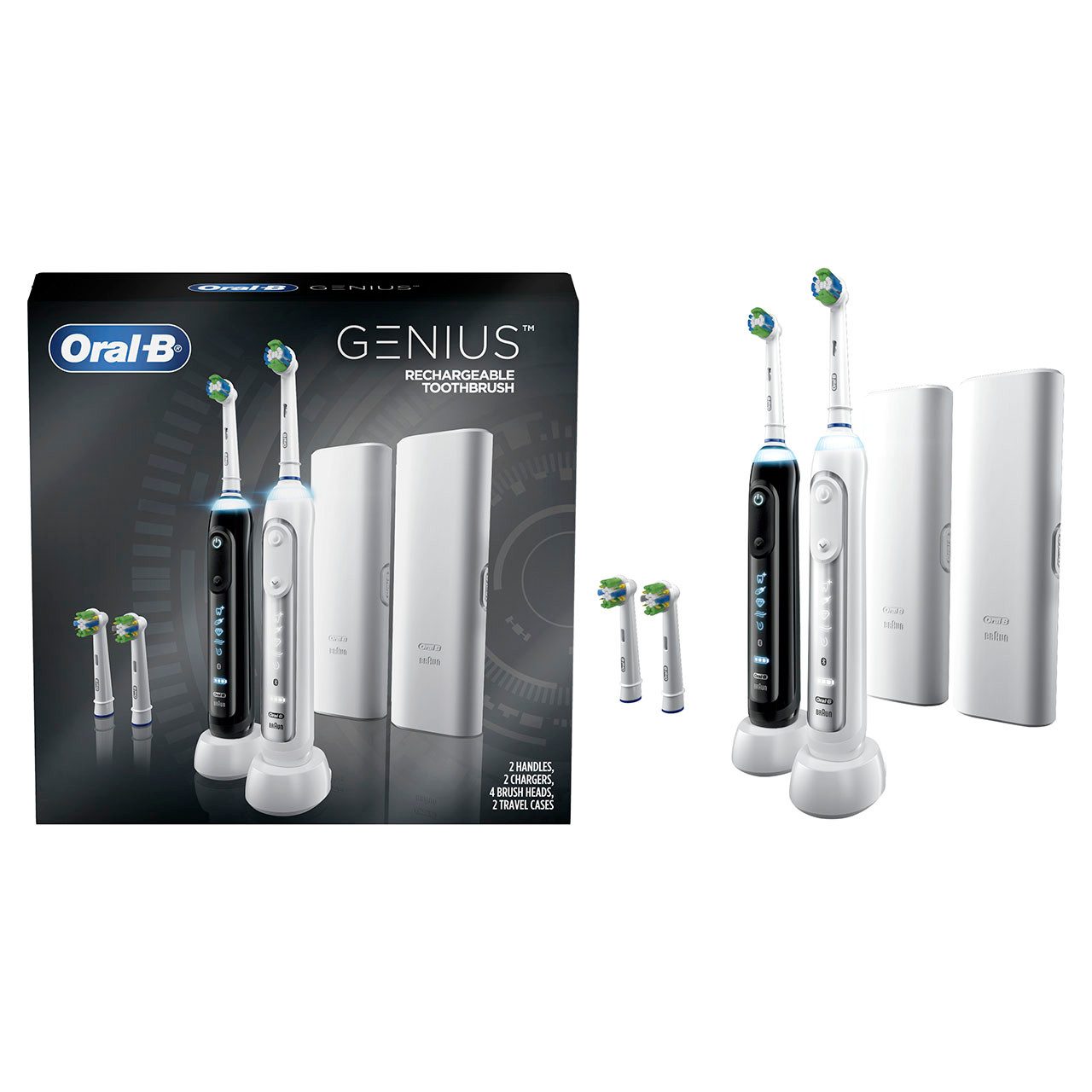 Oral-B Genius 6000 Rechargeable Genius-serie Zwart Wit | BE_OB35405