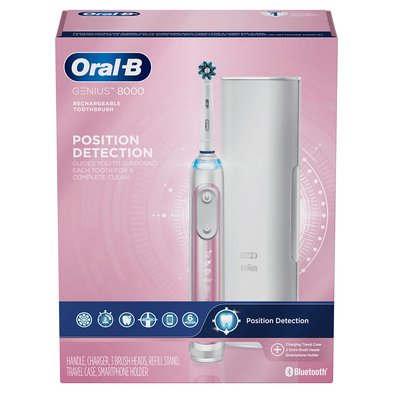 Oral-B Genius 8000 Rechargeable Genius-serie Roze | BE_OB49410