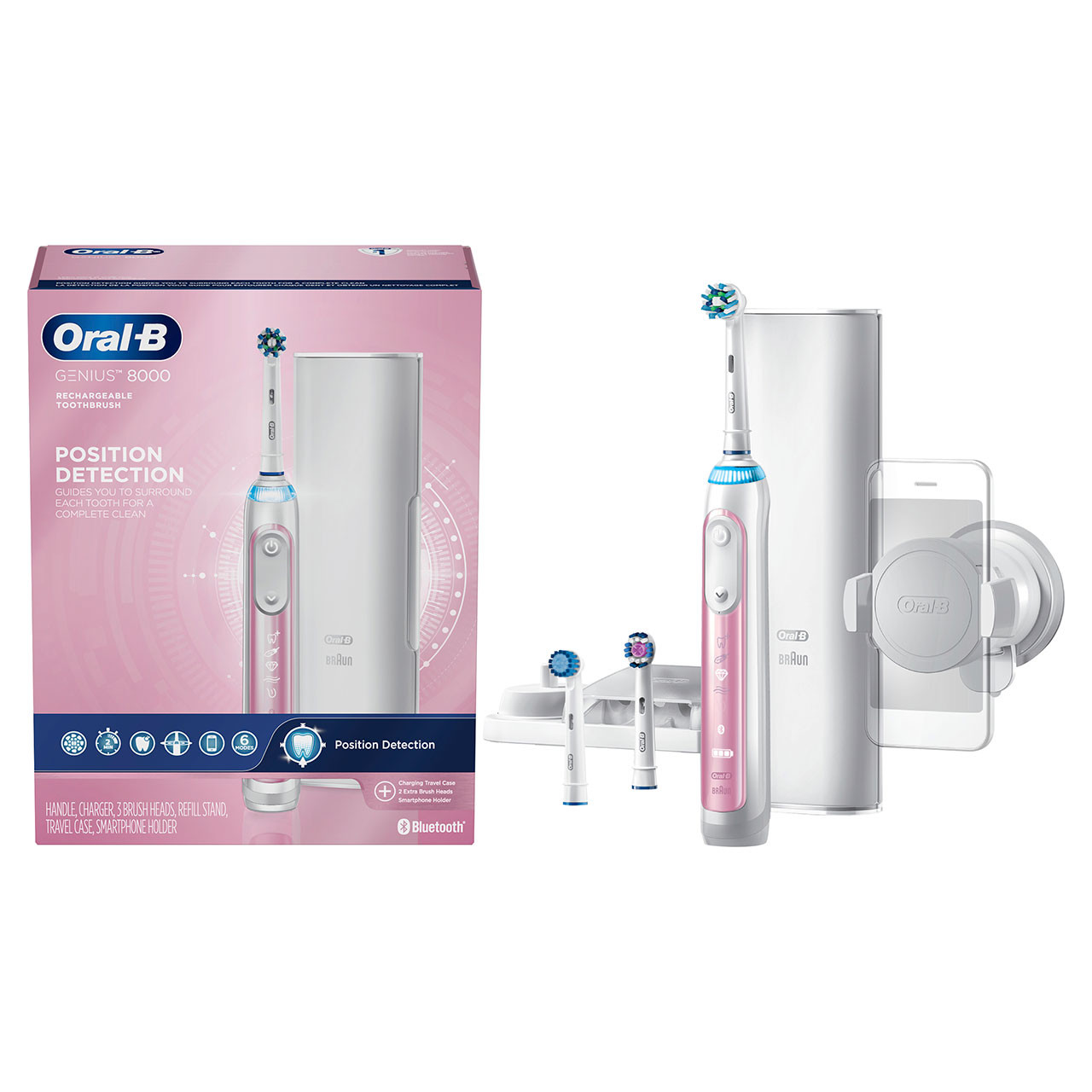 Oral-B Genius 8000 Rechargeable Genius-serie Roze | BE_OB49410