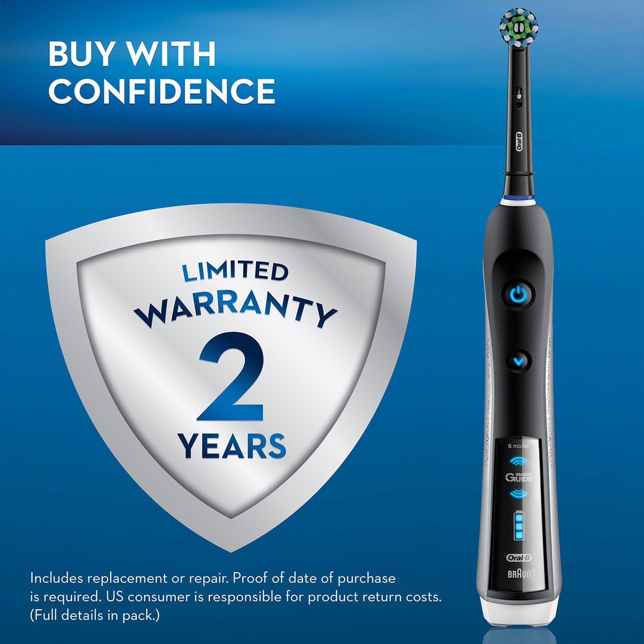 Oral-B Smart 5000 with Bluetooth Smart-serie Zwart | BE_OB77806