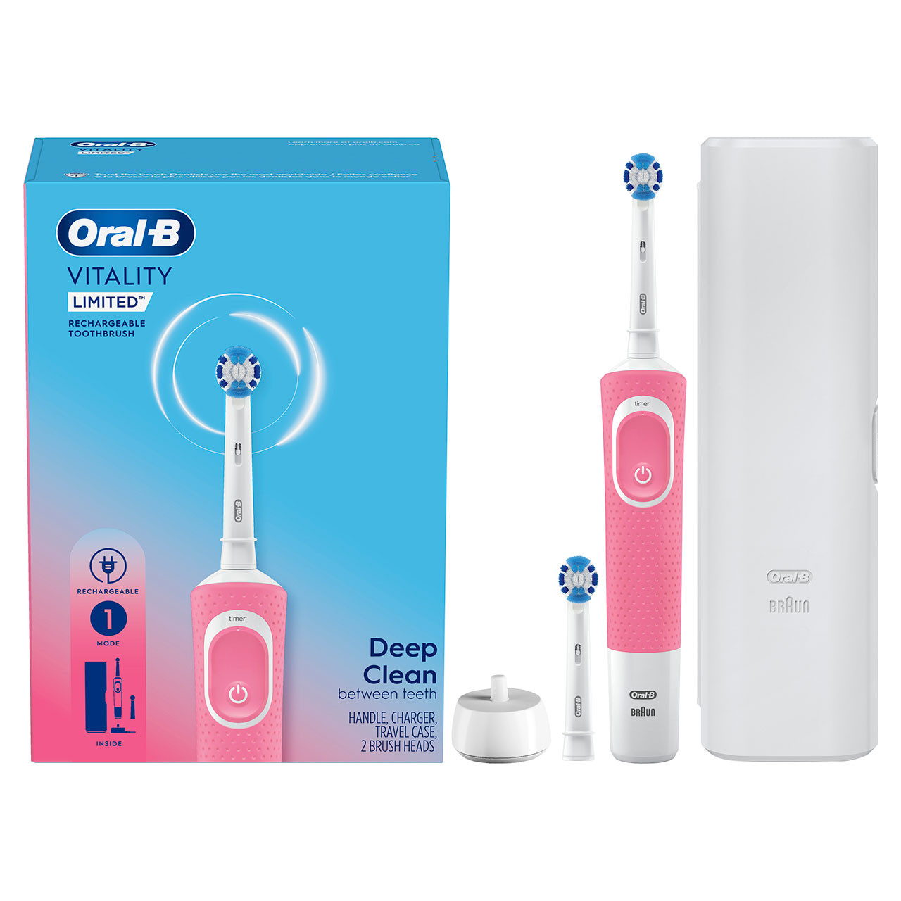 Oral-B Vitality Limited Rechargeable Pro-serie Wit Roze | BE_OB76651