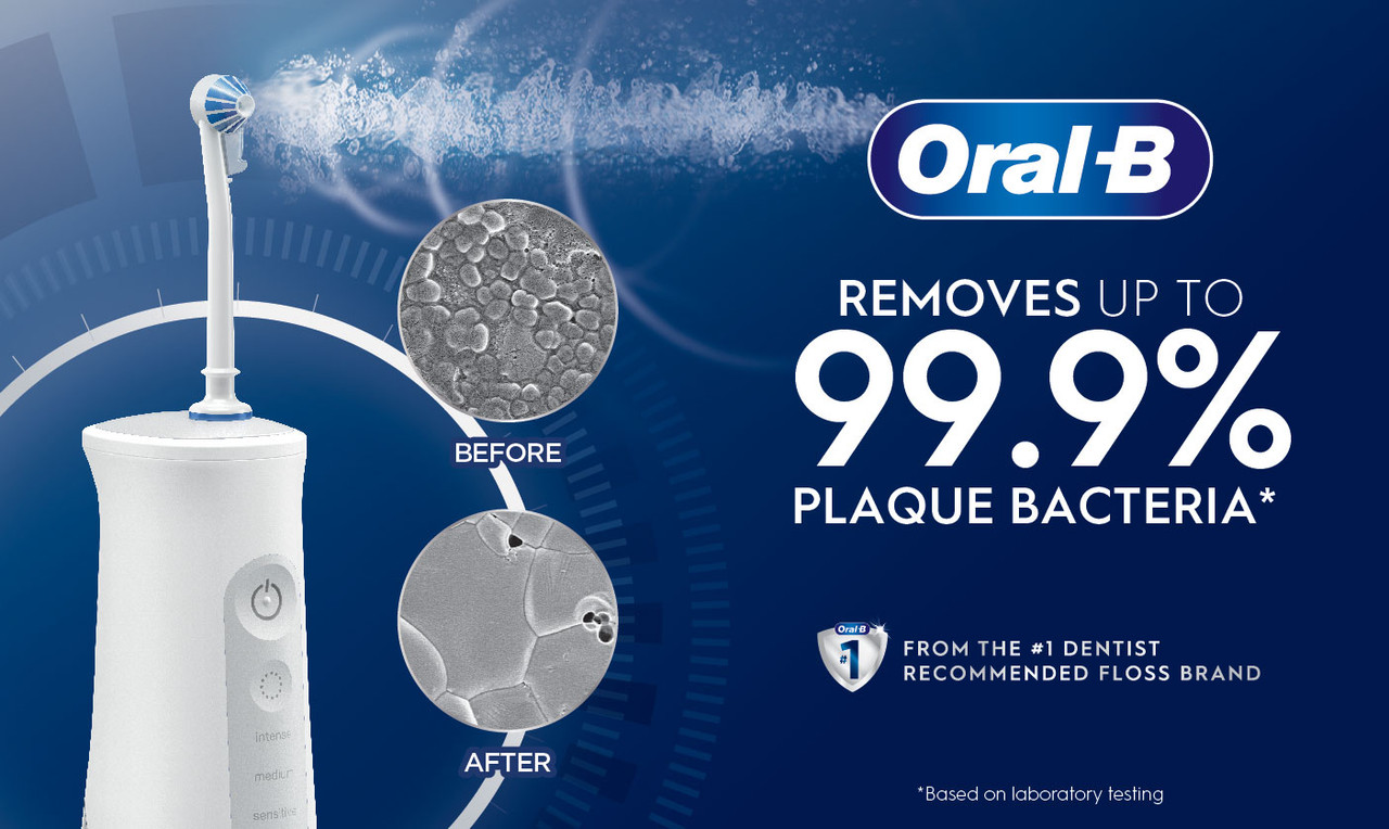 Oral-B Water Flosser Advanced, Portable Oral Irrigator Handle Accessoires Wit | BE_OB23702